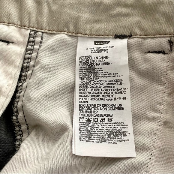 LEVI’S Boys Khaki Cargo Shorts 18 Reg 30" - Picture 8 of 10